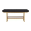 Safavieh Iona Open Shelf Bench With Cushion In Black