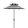 Safavieh Iris Fashion 9 Ft Tabletop Umbrella In Black/white