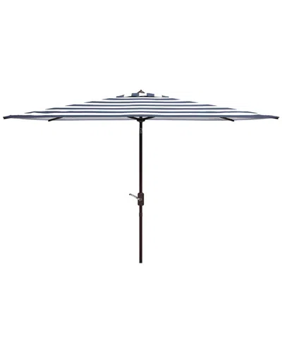 Safavieh Iris Fashion Line 6.5 X 10 Ft Rect Umbrella In Blue