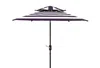 Safavieh Iris Fashion Line 9ft Double Top Umbrella