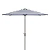 Safavieh Iris Rectangle Umbrella In Navy/white