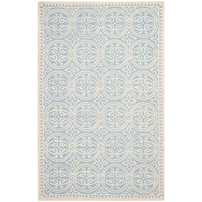 Safavieh Iris Wool Rectangular Rug In Blue