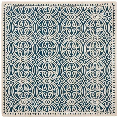 Safavieh Iris Wool Square Rug In Blue