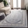 Safavieh Isabella Machine Made Area Rug, Light Grey / Cream Traditional Style Easy Care In Gray