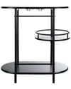 Safavieh Iva 3 Tier Black Swivel Bar Table