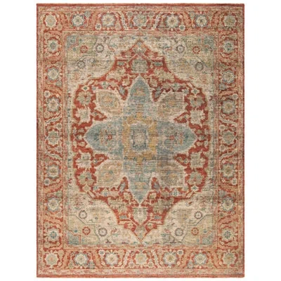 Safavieh Izmir Hand Knotted Wool Oriental Rug In Rust,beige