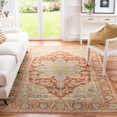 Safavieh Izmir Hand Made Area Rug, Rust / Beige Traditional Style Non-shedding In Neutral