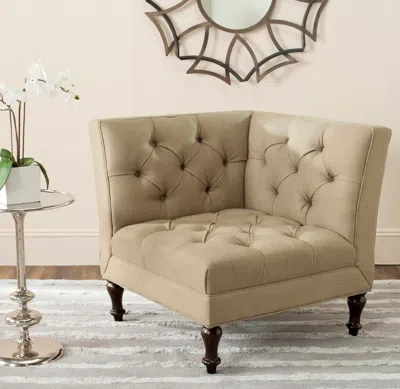 Safavieh Jack Tufted Corner Chair In Black