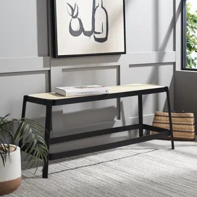 Safavieh Jaguar Cane Bench In Black