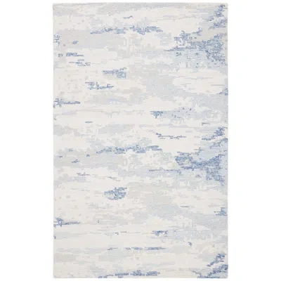 Safavieh Jahiem Hand Tufted Wool Abstract Rug In Blue;ivory