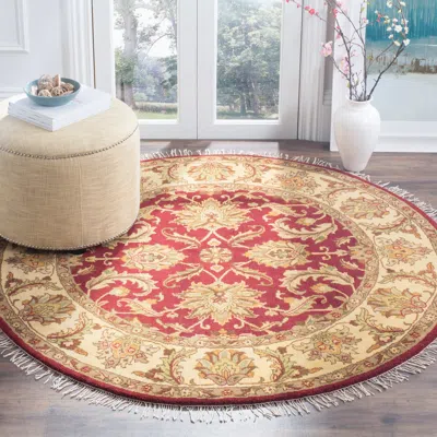 Safavieh Jaipur Hand Made Area Rug, Red / Gold Traditional Style Non-shedding