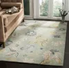Safavieh Jardin Hand Made Area Rug, Light Green / Multi Country Floral Style Non-shedding In Green