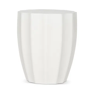 Safavieh Jaslyn Indoor/outdoor Modern Concrete Round Accent Table In Ivory