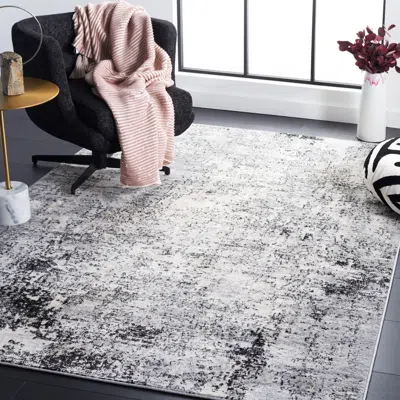 Safavieh Jasper Machine Made Area Rug, Ivory / Black Contemporary Style Easy Care