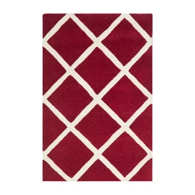 Safavieh Jayma Geometric Hand Tufted Wool Indoor Acccent Rug In Red