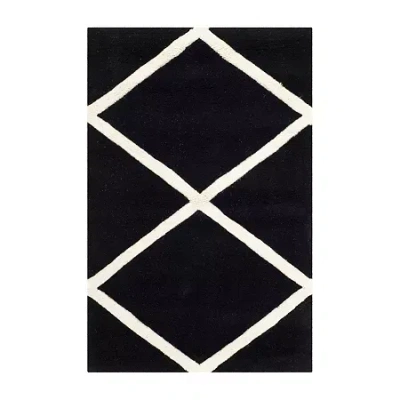 Safavieh Jayma Geometric Hand Tufted Wool Indoor Area Rug In Black