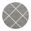 Safavieh Jayma Geometric Hand Tufted Wool Indoor Round Rug In Gray