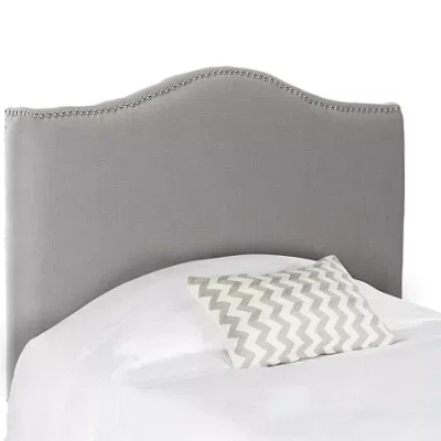 Safavieh Jeneve Upholstered Headboard W/nail-head Trim In Gray