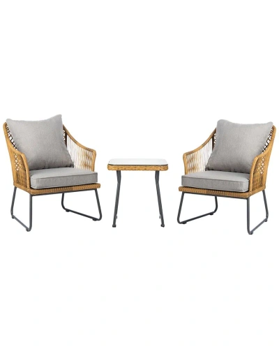 Safavieh Indoor/outdoor Jensen 3pc Lounge Set