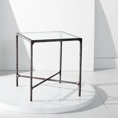 Safavieh Jessa Metal Square End Table In Black
