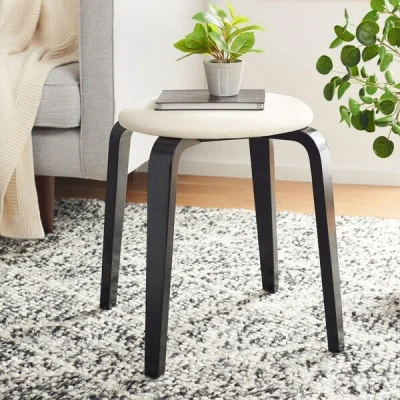 Safavieh Jo Upholstered Stackable Stool In Black