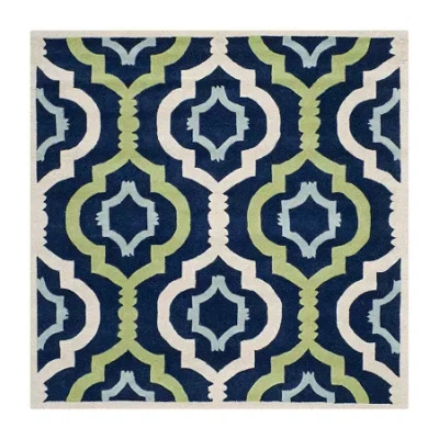 Safavieh Joetta Geometric Hand Tufted Wool Rug In Blue