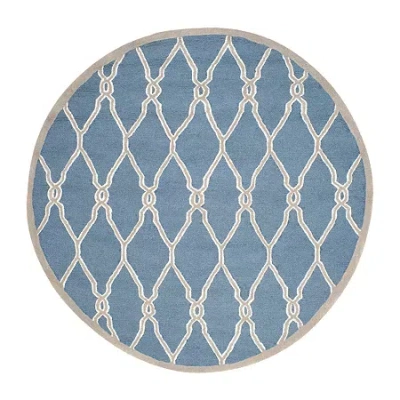 Safavieh Johanna Geometric Hand Tufted Wool Rug In Blue
