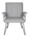 Safavieh Johannes 17.3inh Mid Century Modern Leather Arm Chair