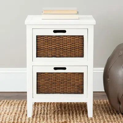 Safavieh Jonah Two Drawer End Table In White