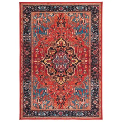 Safavieh Journey Collection Jny107 Power Loomed Machine Washable Rug In Red