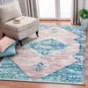Safavieh Journey Non-slip Machine Washable Area Rug, Blue / Pink Bohemian Style Easy Care In Blue