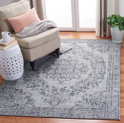 Safavieh Journey Non-slip Machine Washable Area Rug, Light Grey / Dark Grey Traditional Style Easy Care