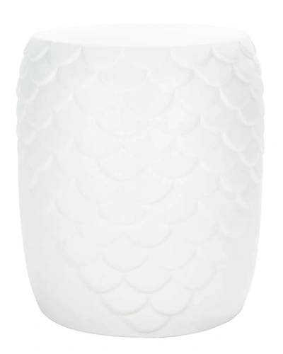 Safavieh Julyvia Concrete Accent Stool In White