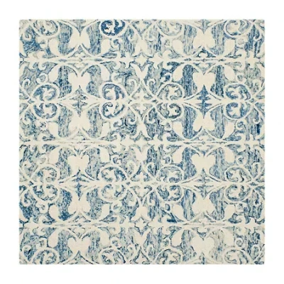 Safavieh Justice Floral Hand Tufted Wool Rug In Blue