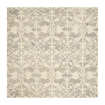 Safavieh Justice Floral Hand Tufted Wool Rug In Gray