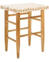 Safavieh Kaleo Woven Leather Counter Stool