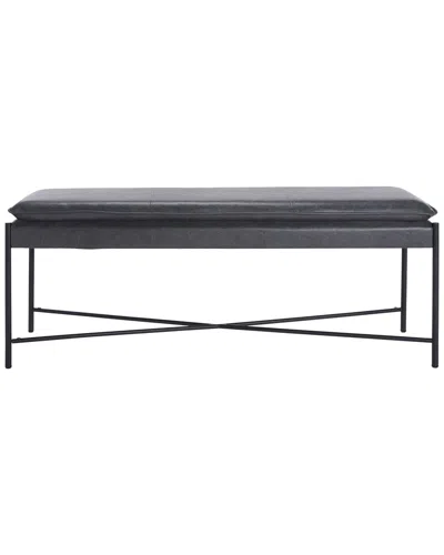 Safavieh Kara Cushioned X Bench In Black