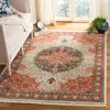 Safavieh Kashan Machine Made Area Rug, Ivory / Red Traditional Style Easy Care In Multi