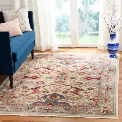 Safavieh Kashan Machine Made Area Rug, Ivory / Taupe Traditional Style Easy Care