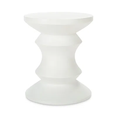 Safavieh Katara Outdoor Concrete Accent Table In Ivory