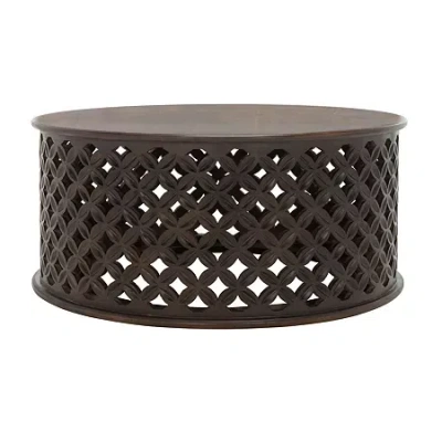 Safavieh Kaydix Round Coffee Table In Brown
