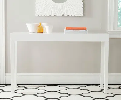 Safavieh Kayson Mid Century Scandinavian Lacquer Console Table In White