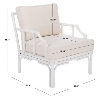 Safavieh Kazumi Accent Chair W/ Cushion In Neutral