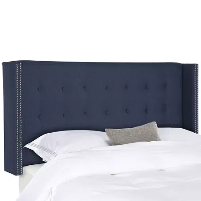 Safavieh Keegan Linen Upholstered Headboard In Blue