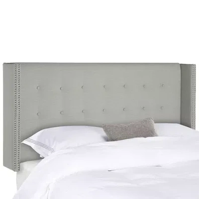 Safavieh Keegan Linen Upholstered Headboard In Silver