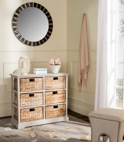 Safavieh Keenan 6 Wicker Basket Storage Chest In Neutral
