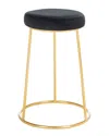 Safavieh Kellie Black Round Counter Stool In Black