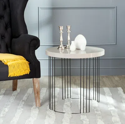 Safavieh Kelly Mid Century Scandinavian Wood Side Table In White