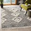 Safavieh Kenya Hand Made Area Rug, Black / Ivory Bohemian Style Non-shedding In Gray
