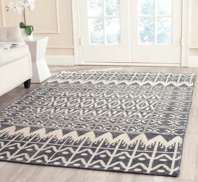 Safavieh Kenya Hand Made Area Rug, Charcoal Bohemian Style Non-shedding In Gray